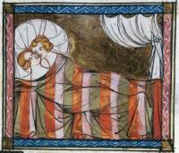 Amants dans un lit (Roman de la Rose)